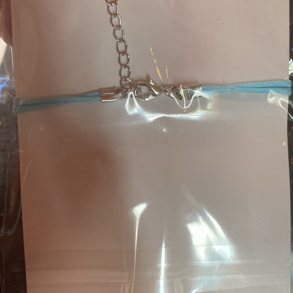 Sweet Teacher Gift Alert! Silver and Blue Wish Bracelet - Picture 2 of 2